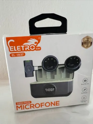 Microfone Sem Fio Eletro Mex EL-1837 USB-C Lacrado