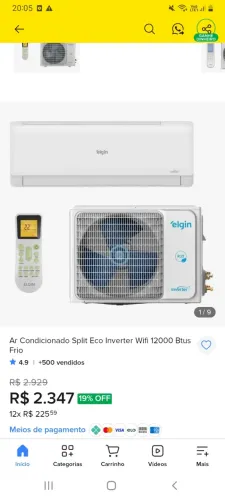 Ar condicionado novo
