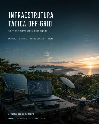 Infraestrutura Tática Off-Grid & Servidor Móvel para Expedições (Com Operação Sênior)