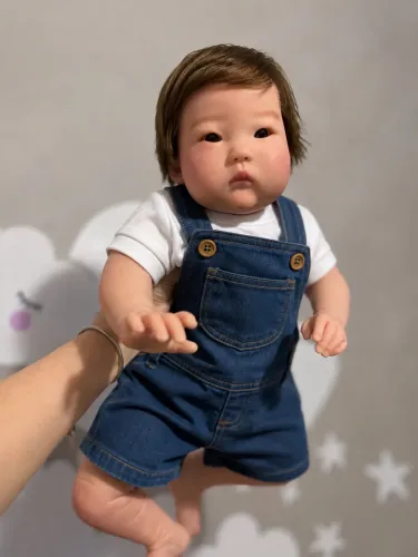 Lindo bebê reborn menino oriental 50 cm