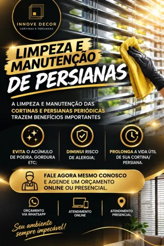 Conserto de cortinas, persianas limpeza, manutenção e instalação