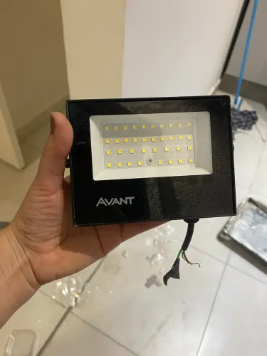 Refletor Led Slim 50w 6500k Branco Frio Ip65 a prova d'água Preto