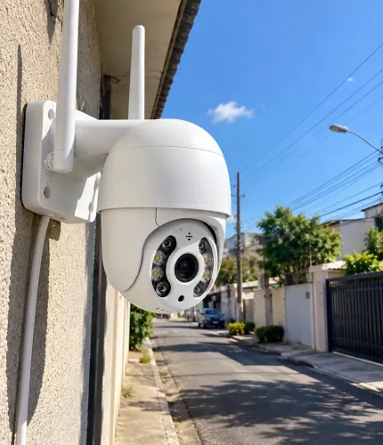 Câmera área externa novas entregamos