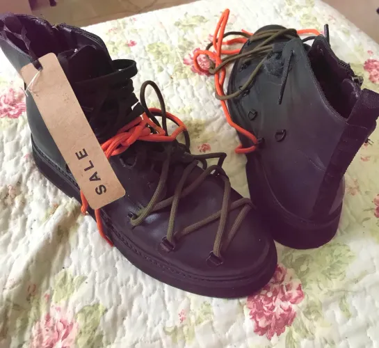Coturno couro laces osklen