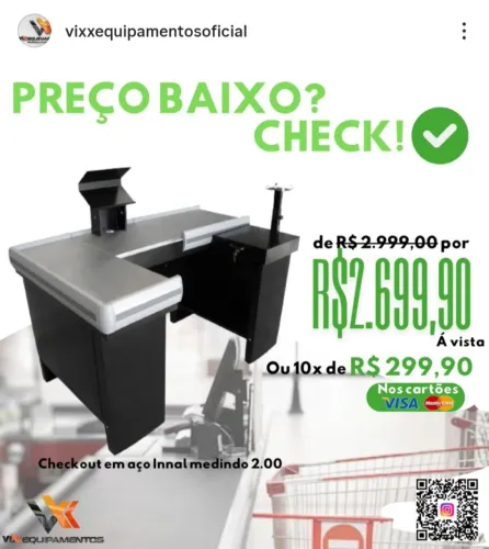 Caixa checkout e Gondolas