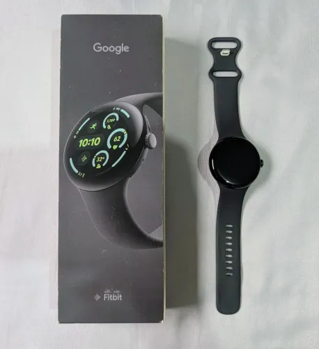 Smartwatch Google Pixel Watch 3 LTE 45mm (Preto fosco) - Excelente estado