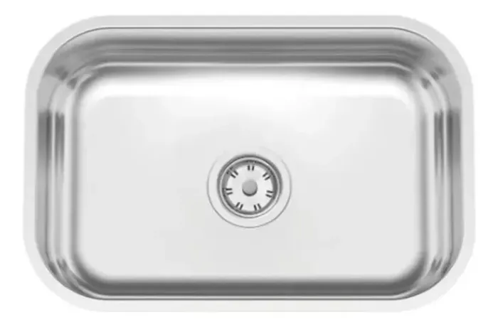Cuba Tramontina em aço inox 56x34cm prateado 26L Polido