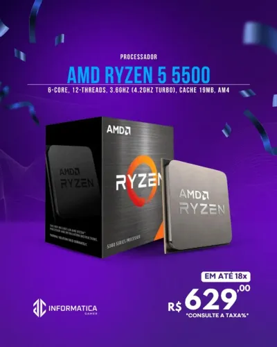 PROCESSADOR AMD RYZEN 5 5500