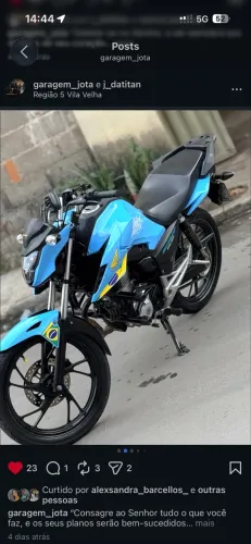 Vendo fan 160cc única no Es brasileirinha