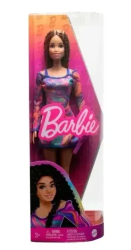 Boneca Barbie Fashionistas: HJT03 - Ruiva Vestido Rajado