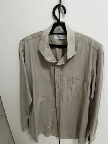 Camisa social garbo bege slim fit 2/38