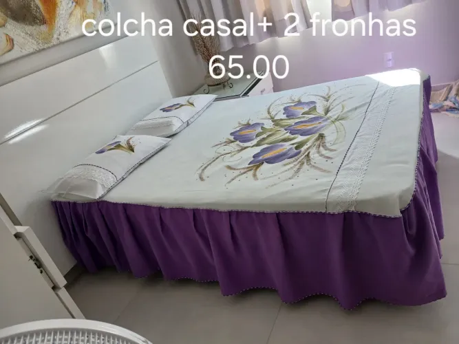 Colcha de casal usada conservada