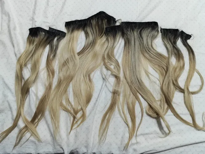 Mega Hair loiro 100% cabelo humano brasileiro