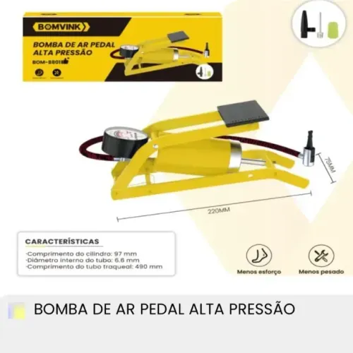 Lacrada Bomba de ar pedal alta pressão BOM VINK BOM-8801