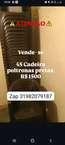 Cadeiras de plástico pretas poltronas 