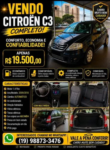 Citroen C3 Excl./excl.solar./sonora 1.6 Flex AUT 2010