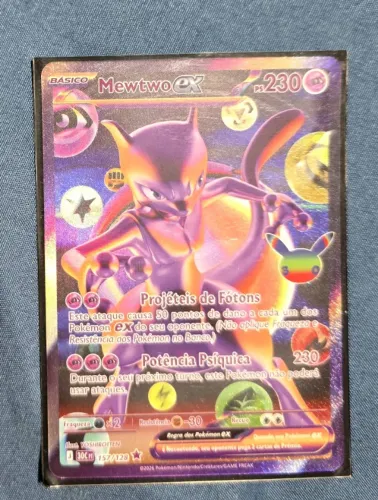 Carta Pokemon 30 anos Mewtwo ex