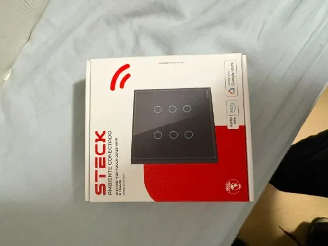 Conjunto Montado Para 6 Módulos Touch 4X4 Preto Wi-fi Smarteck Steck