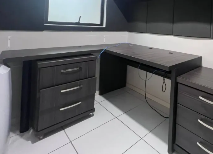 Mesa L MDF Duplado escritório 