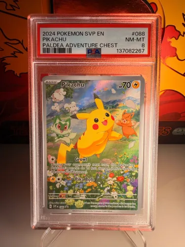 Carta graduada Pikachu PSA 8