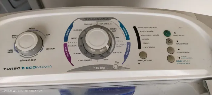 Máquina de lavar roupas 15kg Eletrolux