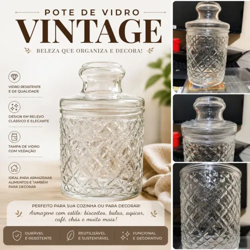 Pote vintage trabalhado