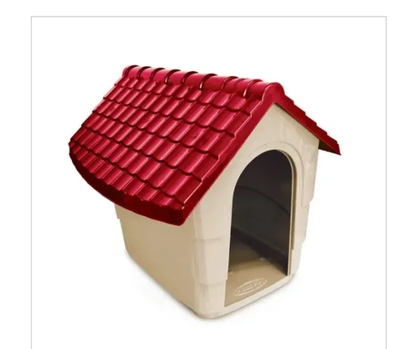 CASINHA DE CACHORRO - MODELO HOUSE PLAST PET - - CINZA 