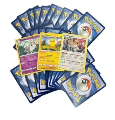 Cartas Pokémon TCG - 100 cartas variadas + bônus