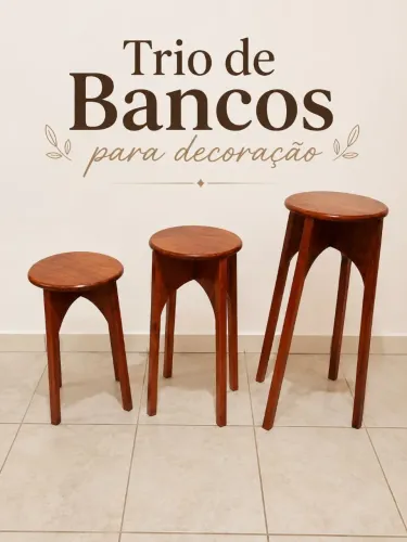 Jogo de mesinhas de decoração