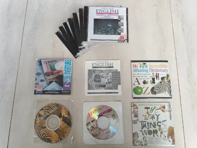 Kit de CDs Vintage anos 90 - Curso de Inglês, e curiosidades infantis