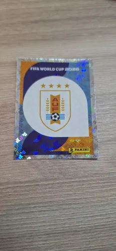 Figurinha Brilhante Escudo Uruguai Álbum Copa 2026