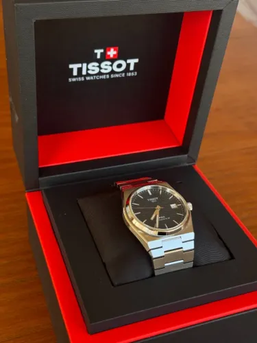Relógio Tissot PRX Powermatic 80, 40mm, automático, dial azul