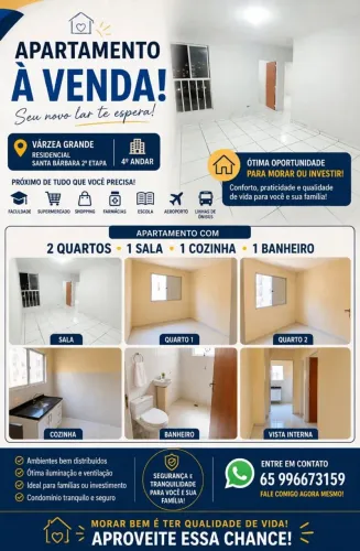 Vendo apartamento no Residencial santa barbara 2 etapa