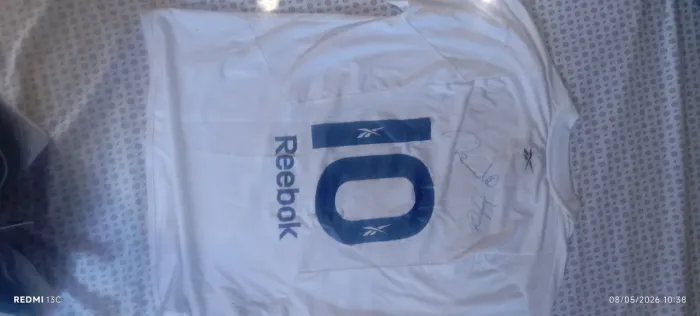 camisa do cruzeiro autografada  ganhada em campo