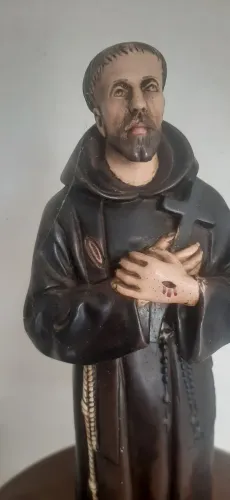 São Francisco das Chagas cerâmica nordestino 35 cm