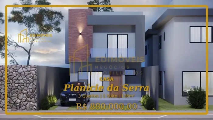 Espaço e Conforto em Planície da Serra: Casa com 3 Quartos e 2 Vagas