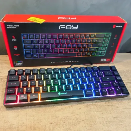 Teclado Gamer EG211 60% RGB USB | Novo | Plug & Play