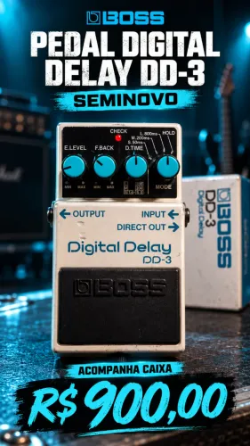 PEDAL DIGITAL DELAY BOSS DD-3 ? SEMINOVO