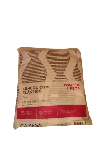 Lençol casal com elastico camesa para colchão de altura de 17cm