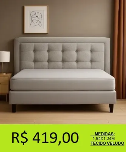 Cabeceira king estofada temos a pronta entrega