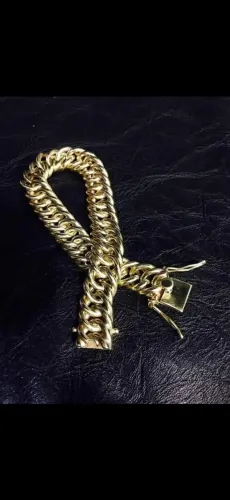 Pulseira Grumet elo duplo em Ouro 18k