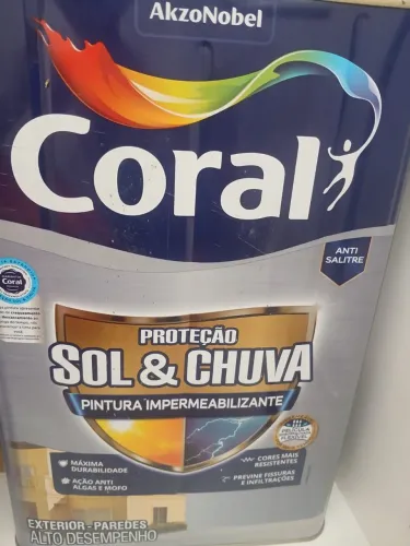 Tinta coral (anti Sol e chuva) cor: branco fosco
