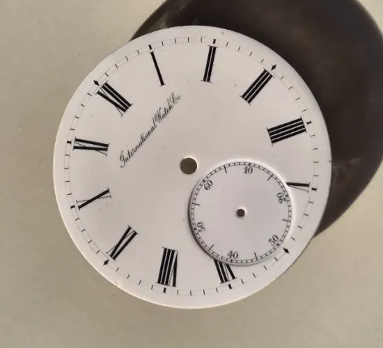 Mostrador IWC (International Watch Co) Original Raro Vintage Relógio De Bolso Esmalte