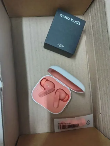 Fone de ouvido Motorola Moto Buds Peach Novo