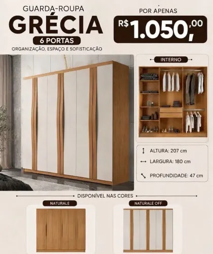 Guarda Roupas Novos! Entrega + montagem: apenas R$ 100,00 em qualquer modelo
