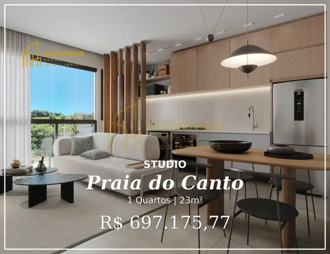 Exclusivo Studio na Praia do Canto | Alta liquidez garantida