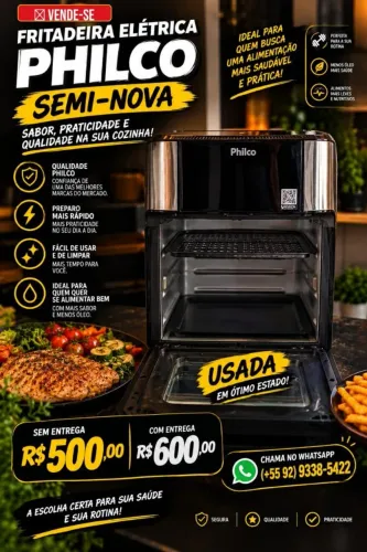 Air Fryer 12l Philco semi nova