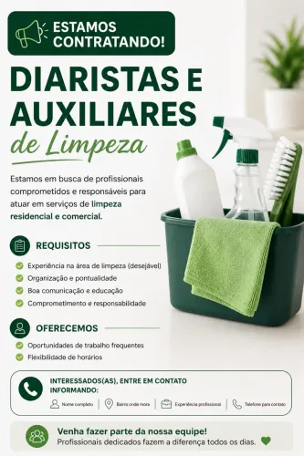 Diarista Profissional  - Limpeza 