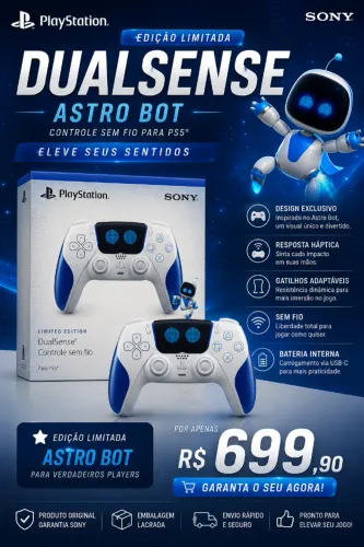 Controle Dualsense Astro Bot Joyful - LACRADO
