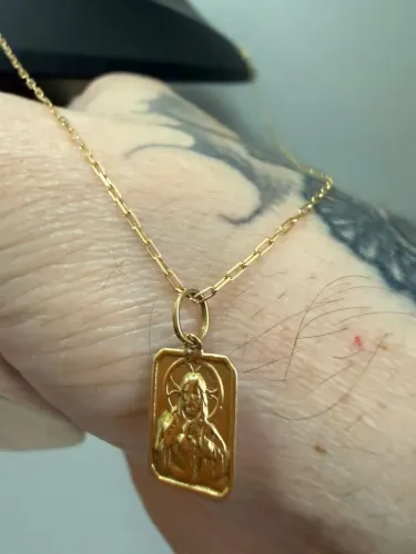 Corrente Masculina de ouro 1.94g 18k procedência garantia eterna